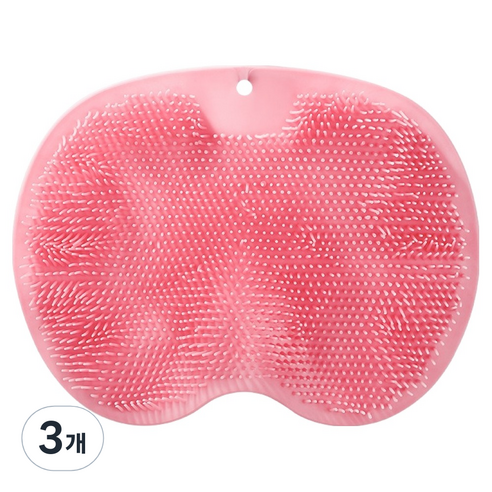 재마로 논슬립 각질 제거 풋브러시 핑크, 1개입, 3개, 100g