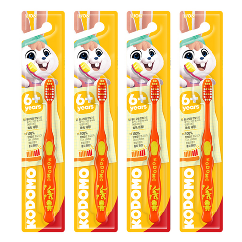 코도모 6세이상 어린이 칫솔, 랜덤 발송, 1개입, 4개
