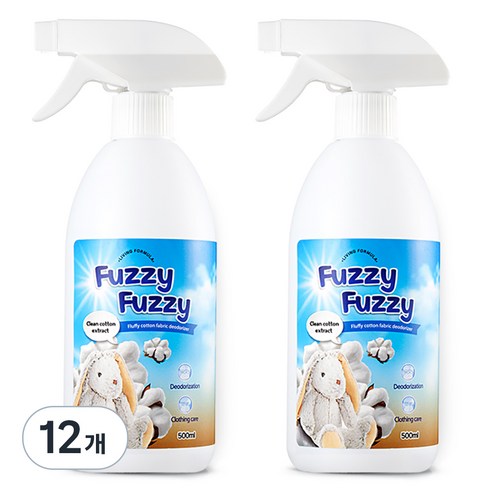생활공식 뽀송뽀송 코튼 섬유탈취제, 12개, 500ml