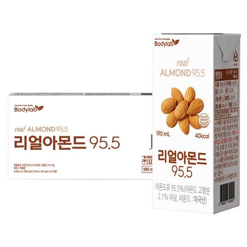 [잇팅나우ㅣ인기상품] 바디랩 리얼아몬드 95.5: 영양가 높은 아몬드 음료의 최적 선택 [EatingNOWㅣ추천상품]