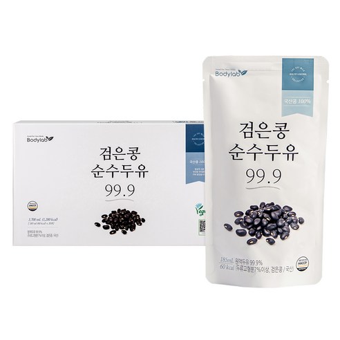 바디랩 검은콩 순수 두유 99.9, 185ml, 40개