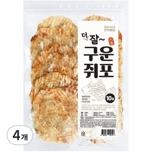 더 잘 구운 쥐포 10p, 220g, 4개