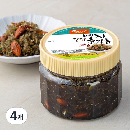 강경신안주식회사 간장멸치견과류 조림, 500g, 4개