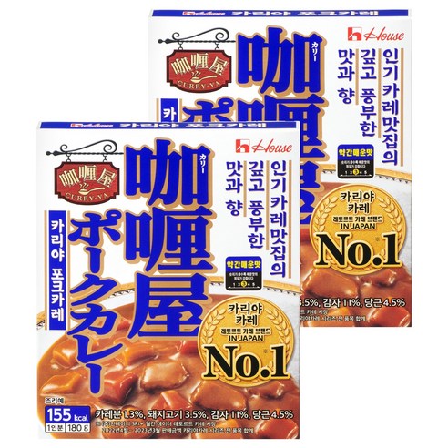 카리야 포크카레 약간 매운맛, 180g, 2개