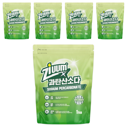 슈가버블 지움 분말 과탄산소다, 1kg, 5개
