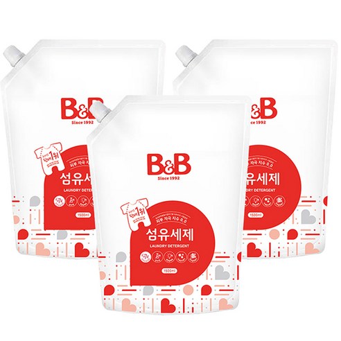   B&B Fiber Detergent 1,500 ml Refill, 3 items