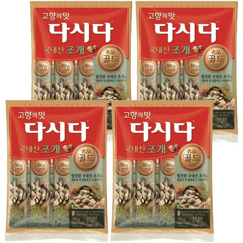 다시다 명품골드조개, 96g, 4개