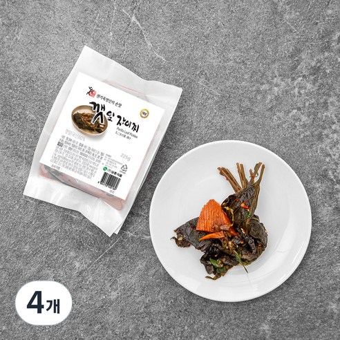 권기옥 명인 웃말 깻잎 장아찌, 225g, 4개