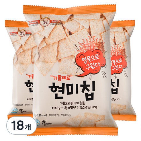 국산 기름제로 현미칩, 60g, 18개