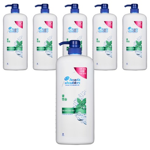 헤드앤숄더 쿨 멘솔 샴푸, 1200ml, 6개