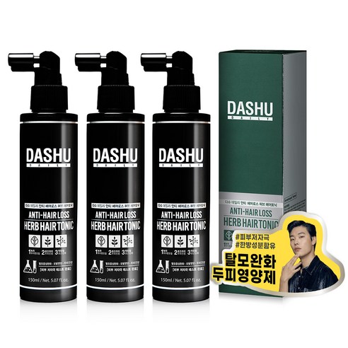 다슈 데일리 안티 헤어로스 허브 헤어토닉, 150ml, 3개