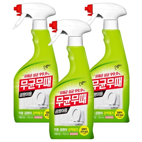 무균무때 곰팡이용 세정제, 750ml, 3개