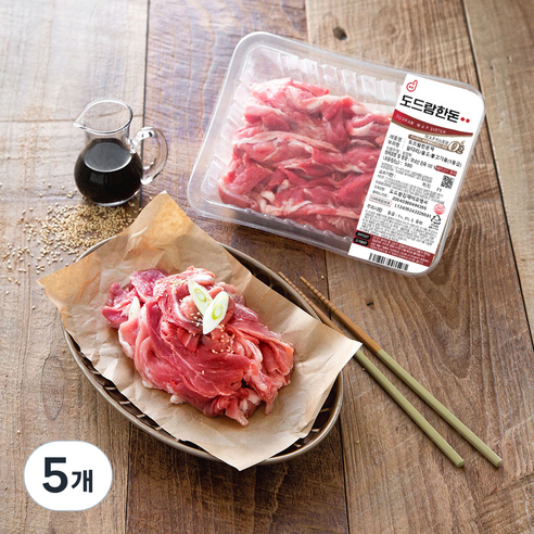 도드람한돈 앞다리 불고기용 1등급 (냉장), 500g, 5개