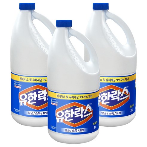유한락스 레귤러 락스, 3L, 3개