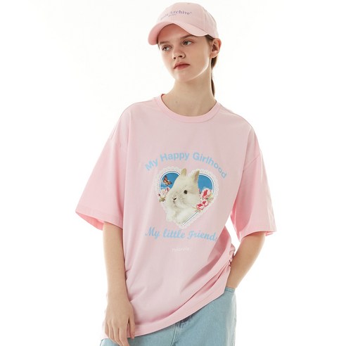 로라로라 여성용 HEART FRAME BUNNY T-SHIRT TS-21331