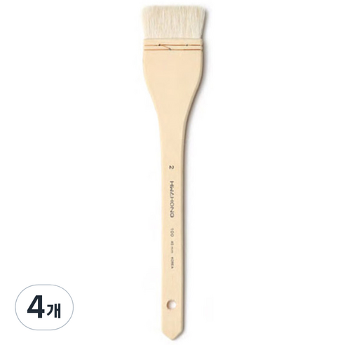 화홍산업 넓은붓 100 빽붓, 2호, 4개