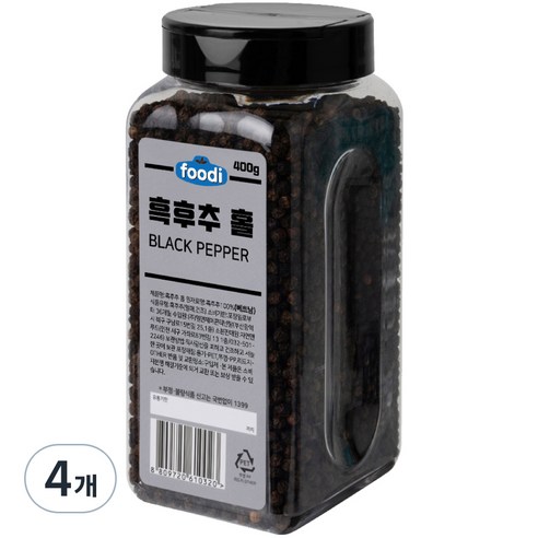 ADDCOOK 흑후추, 400g, 4개