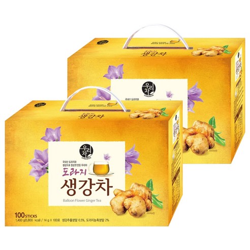 우리차 도라지 생강차, 14g, 100개입, 2개