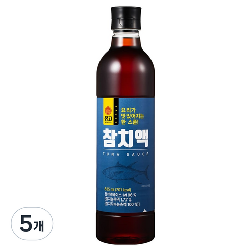 몽고식품 참치액, 5개, 835ml