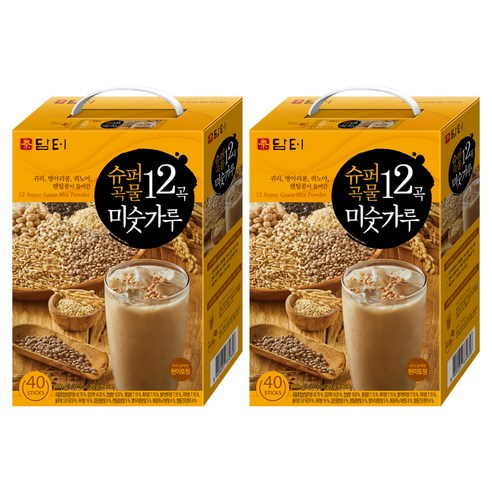 담터 슈퍼 곡물 12곡 미숫가루, 20g, 40개입, 2개