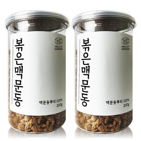 헬로우그린 국내산 볶은 맥문동, 2개, 200g, 1개입