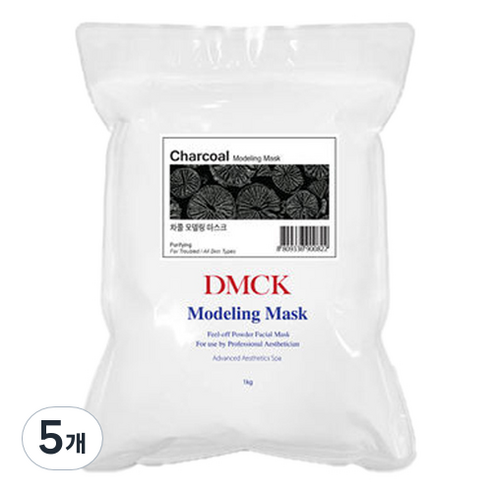 DMCK 차콜 모델링 파우더 마스크 1kg, 5개, 1개입