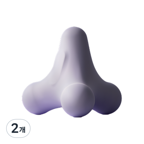 ACDI 다목적 스트레칭 사각 파스텔 마사지볼, 퍼플, 2개