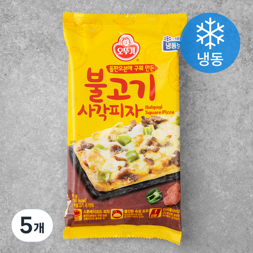 [OKㅣ강추] 오뚜기 불고기 사각피자 (냉동) 96g, 5개 [OKNOWㅣ추천상품]