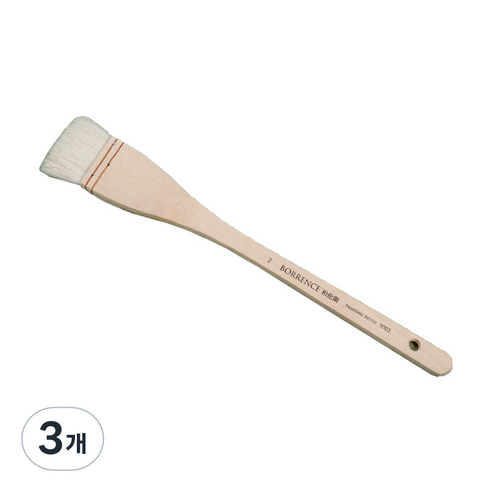 마이데일리 미술 수채화 캔버스 붓, 3개, 2호