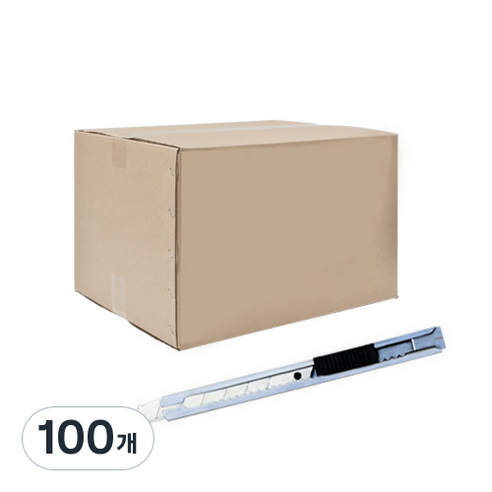 다다 베이직 커터칼, 혼합색상, 100개