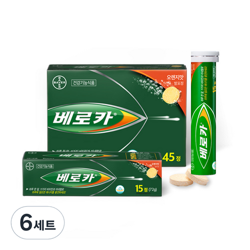 베로카 멀티비타민 튜브형 세트상품, 60정, 6세트