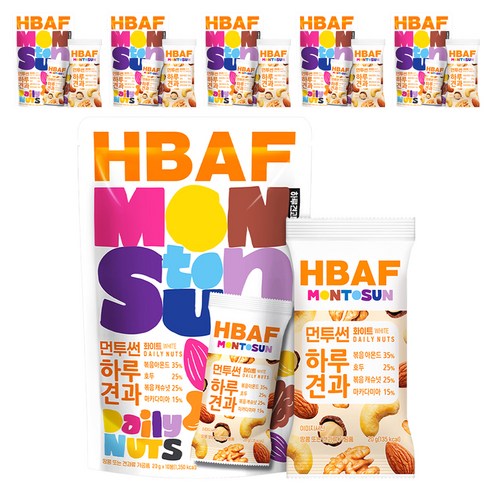 HBAF 먼투썬 하루견과 화이트 10p, 200g, 6개
