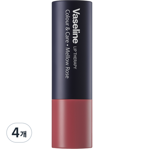 바세린 립 테라피 컬러 앤 케어, 멜로우 로즈, 4.2g, 4개