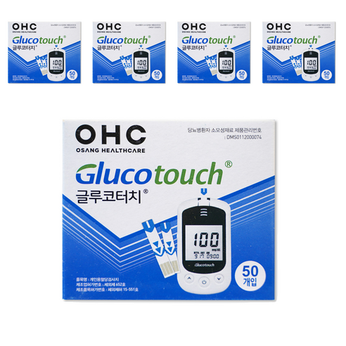 오상헬스케어 OHC 글루코터치 혈당측정지, 50개입, 5개