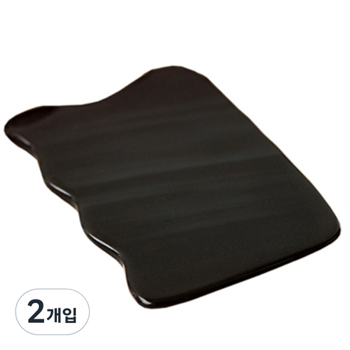 헬스플러스 검은빗살모양 괄사 BJ-252B, 2개입, 혼합 색상