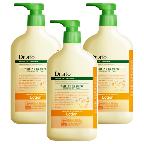 닥터아토 유아용 에센셜 모이스춰 로션, 500ml, 3개