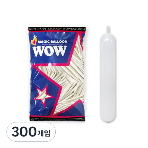 막대풍선260, 기본화이트, 300개입