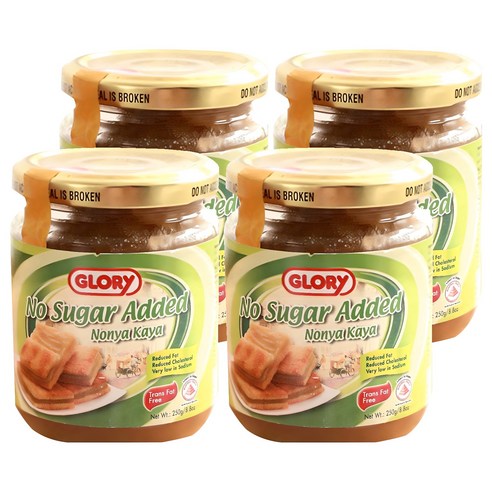 글로리 싱가포르 카야 잼 노슈가, 250g, 4개
