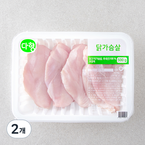 다향 닭가슴살 (냉장), 2개, 500g