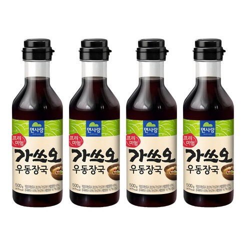 면사랑 프리미엄 가쓰오 우동장국, 500g, 4개