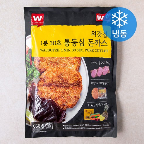   외갓집 1분 30초 통등심돈까스 + 소스 세트 (냉동), 650g, 1개