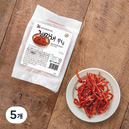 권기옥 명인 웃말 진미채 무침, 150g, 5개