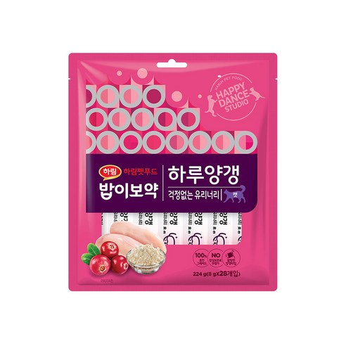 밥이보약 캣 하루양갱 간식 걱정없는유리너리 28p, 닭고기, 224g, 1개