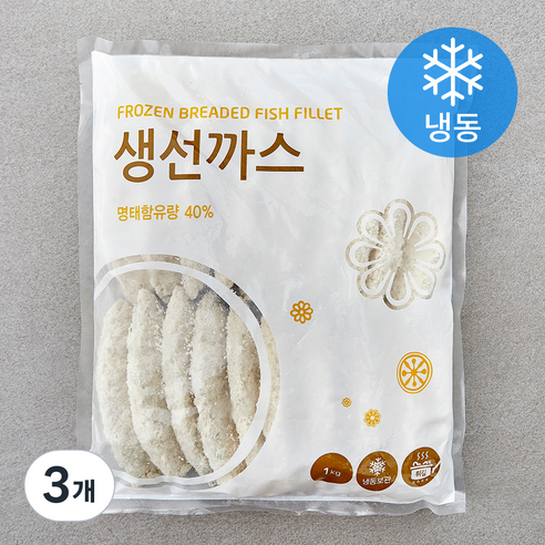 중국산 생선까스 (냉동), 1kg, 3개