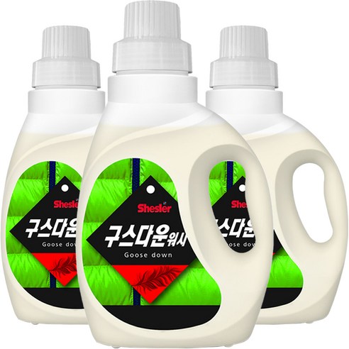 쉬슬러 구스다운워시 전용 액상세제 본품, 650ml, 3개