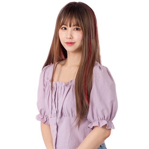 가발위드 투톤 스트레이트 컬러 헤어피스 5p + 트윙클 붙임머리 세트, 블랙레드(피스), 랜덤발송(트윙클 붙임머리), 1세트