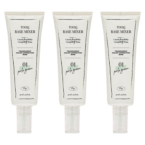 투크 트렌스페어런트 컬러 코렉팅 수채화 베이스 40ml, 01페일그린, 3개