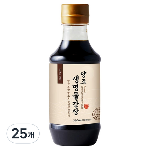 신앙촌 양조 생명물간장, 360ml, 25개