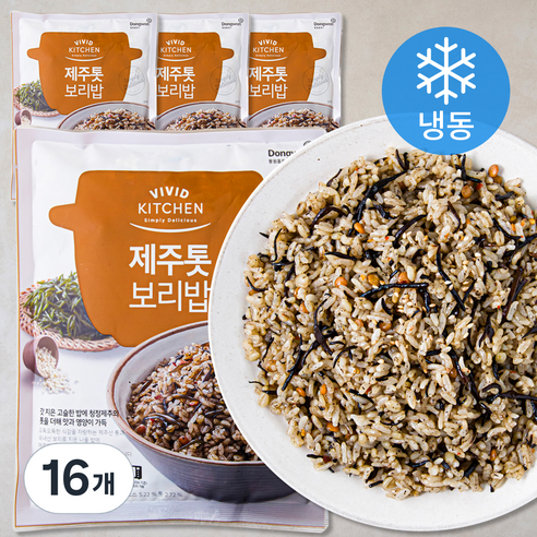 비비드키친 제주톳보리밥 (냉동), 210g, 16개