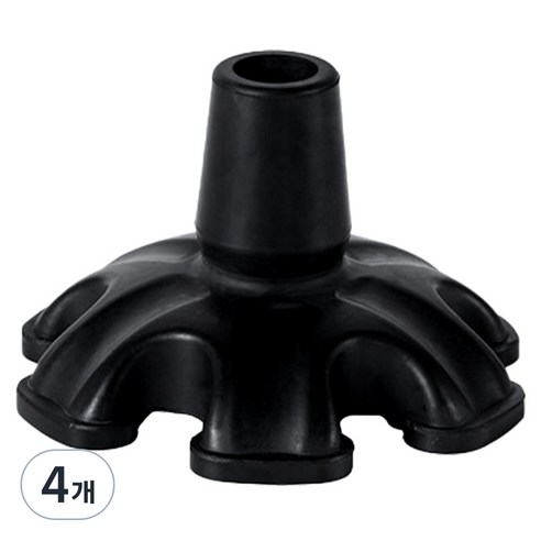 Dr.펠리스제이 미끄럼방지 지팡이 고무캡 패킹 22mm 6발, 블랙, 4개